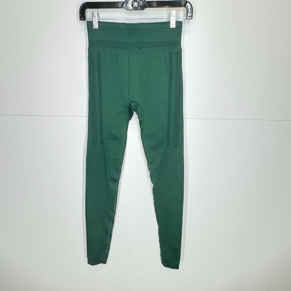 STIO Basis Seamless Tech Tights in Green Thicket Heather - Picture 1 of 4